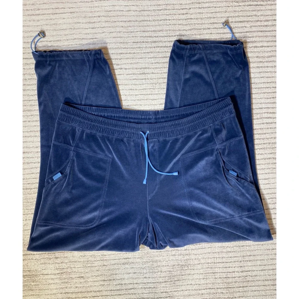 Vintage Jordan Velour Track Pants Navy Blue XL Jumpman Y2K Joggers Drawstring